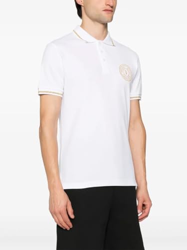 Versace Jeans Couture White Cotton Polo Shirt with Crest-XXXL2