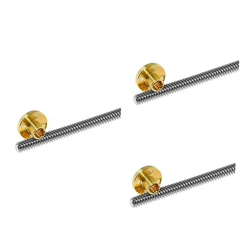 Mobestech 3pcs Lead Screw Stainless Steel Shape Threaded Rod Nut for Stepper Motor