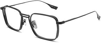 Pure Titanium Ultralight Retro Square Eyeglasses Frames Glasses Eyewear for Men Women