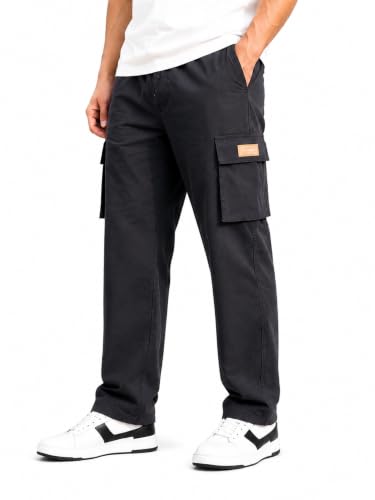 Generic Men's Black Cargo Track Pant Grey - Image 2