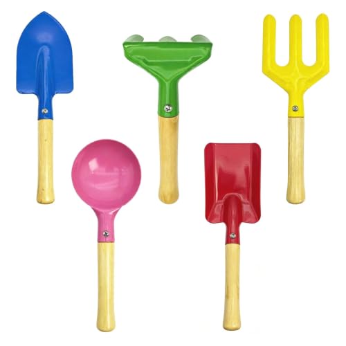 Gardening Tools Set, 5PCS Gardening Tools Metal with...