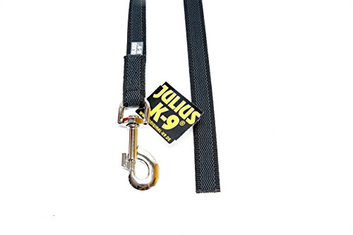 IDC Color & Gray gumierte Leine, 14 mm x 3 m ohne Schlaufe, Schwarz-Grau