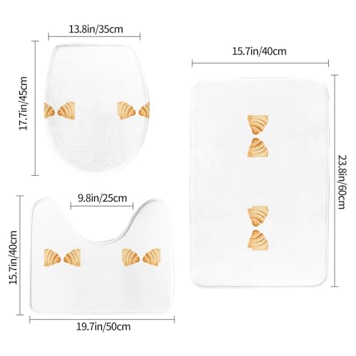 Tapis de bain antidérapant de qualité supérieure WHJDPP au design rectangulaire imprimé - 3