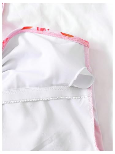 Girl's 2 Piece Floral Swimsuits Halter Ruched High Waisted Summer Vacation Bathing Suits4