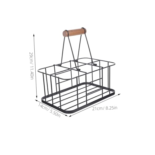 Support robuste multifonction en fer forgé gris pour bouteille de bière - 3