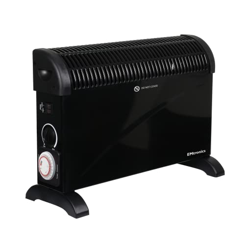 EMtronics 2000W Portable Electric Convector Heater Radiator with 3 Adjustable Heat Settings, 24 Hour...