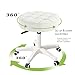 Small Chair Round Rolling Stool with Wheels PU Leather Height Adjustable Swivel Drafting Work SPA Salon Stools Home Office Chair