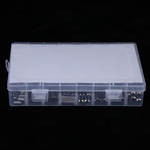 280 Stück Spannstift Hohlsplinte, Klappsplinte Edelstahlfeder Spannhülsen Passstifte Sortiment Spannstifte Set M1,5 M2 M2,5 M3 M4 M5 M6 M8 mit Box