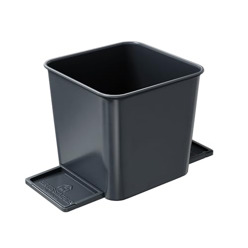 Image of Car Trash Can for Vehicles Leakproof Compact Garbage Bin w /Stability Flap, Anti-Slip Base, Portable Trash Holder for Cars, Trucks, SUVs, Minivans (Gray, Small)