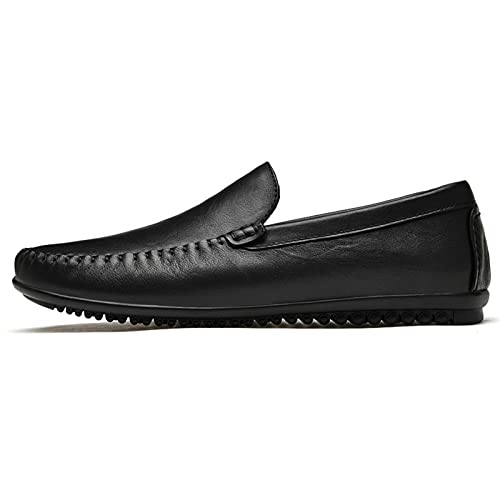 Men's Loafers Simple Slip On Moccasins Shoes Driving Loafers Leather Lightweight Flexible Flat Heel Outdoor Casual Slip-ons3