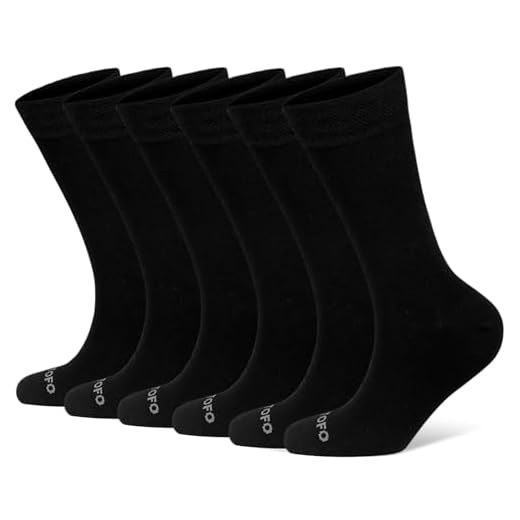 ZAKASA Calcetines Bambú Hombre Negro: Transpirables Calcetines Fibra de Bambu Clásicos Cómodos Suaves Antisudor Antiolor 43-46 Oscuro-6 Pares