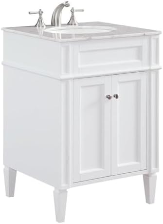 Elegant Decor VF-1026 Single Bathroom Vanity Set, 24", White