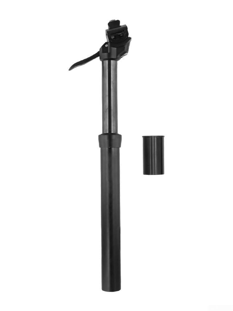 Fahrrad-Sattelstütze mit Drahtsteuerung – 27,2 mm hydraulisches Sattelrohr kompatibel mit MTB – Aluminiumlegierung, 350 oder 400 mm Länge, schwarz (27,2 x 350 mm)