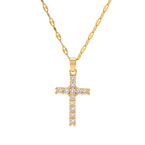 Collier croix blanche acier inoxydable le cadeau tendance femme