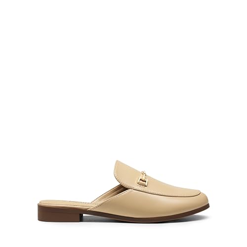 Image of DREAM PAIRS Mules for Women Flats Slip on Comfortable | Pointed Toe Slip on Slides Buckle Lightweight Loafers Shoes for Office Work Business and Casual Wear