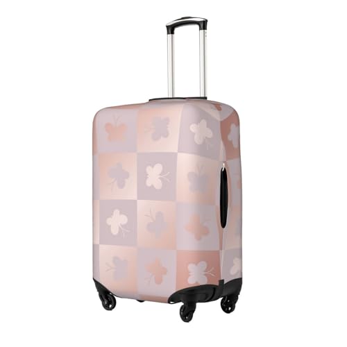 Elastic Travel Luggage Cover Printed Rose Gold Butterflies Double-Sided Suitcase Protector Bag,Dust-Proof Anti-Scratch Durable Baggage Covers For Kid Adult,Large2