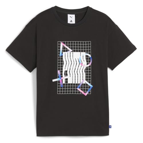 PUMA Kids Boys Elevated Crew Neck Short Sleeve Casual Tops Casual - Black