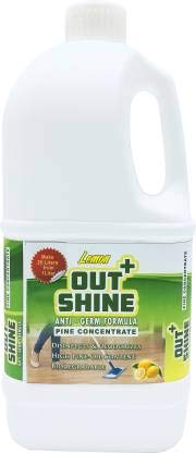 Outshine+ Phenyl Concentrate Advanced Disinfectant Floor, Washroom Cleaner | Stain Remover with Air Freshening Formula | Makes up to 30 Litres of Fresh White Phenyl Floor, Tiles Cleaner | Pleasant Aroma (Lime) - 1 Litre