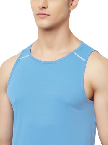 Image of TRUEREVO Men's Light Weight Dryfit Sports Tank Top Vest with Reflective Details for Running, Gym & Training