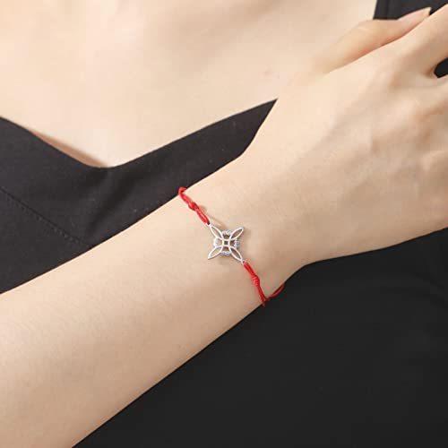 LIKGREAT Wiccan Charm Bracelet Witchcraft Handmade Braided Wax Cords Adjustable Bracelet for Women Witches Knot Vintage Jewelry2