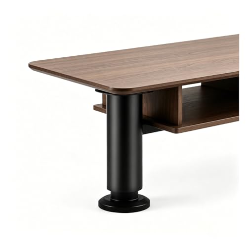 Ajustable Patas Cama, Patas Regulables para Muebles, con Suela De Goma Antideslizante, Pata para Somier Sin Taladrar, Apto para Diversos Tipos De Muebles(Negro,12-18cm)