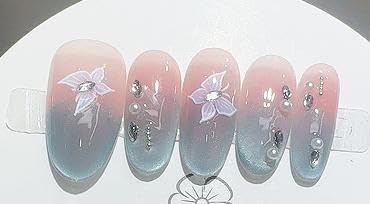 10枚入りネイルシール/人工爪-VS40-SGWGZTY-B297-L