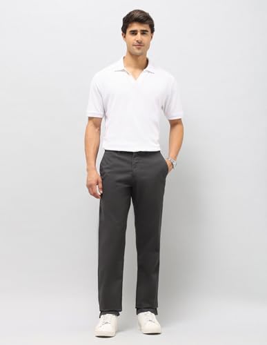 Image of U.S.Polo Association Men's Twill Riley Straight Fit Trousers (USTRO0634S Dark Grey 34)