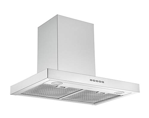 Ancona AN-1123 30" 600 CFM Convertible Wall Mount Rectangular Range Hood in Stainless Steel