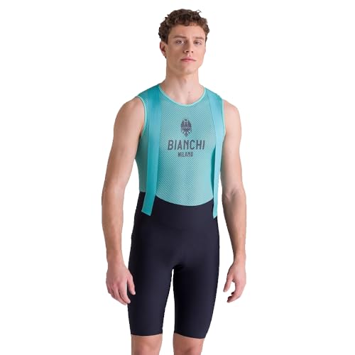 Santini Bianchi Milano Race 2025 cuissard court à bretelles de cyclisme sur route taille S