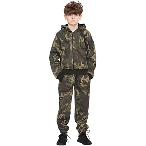 A2Z 4 Kids Green Camouflage Tracksuit Cover