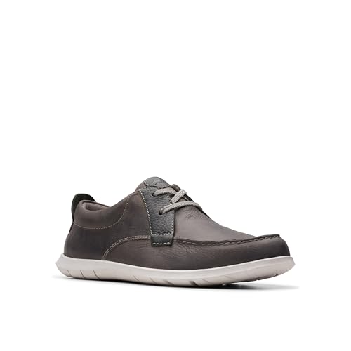 Clarks Collection Men's Flexway Lace Boat Shoe, Light Grey Leather, 7.5 Medium US by Clarks - Used condition - Image 9
