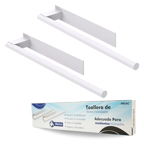 Toallero baño (2, Redondo Blanco)