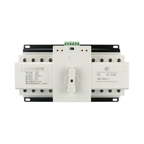Commutateur de transfert disjoncteur 4P 63A pour eviter les retours de courant du groupe electrogene