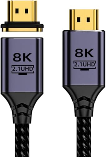 Magnético 8K Cable HDMI 2.1 - HDMI Cable 2 Metros Certificado 8K 60Hz 4K 240Hz Ultra Alta Velocidad 48Gbps eARC HDCP Dynamic HDR Dolby Atmos Compatible con HDTV, PS5/4/3, Xbox Series X/S, Monitor