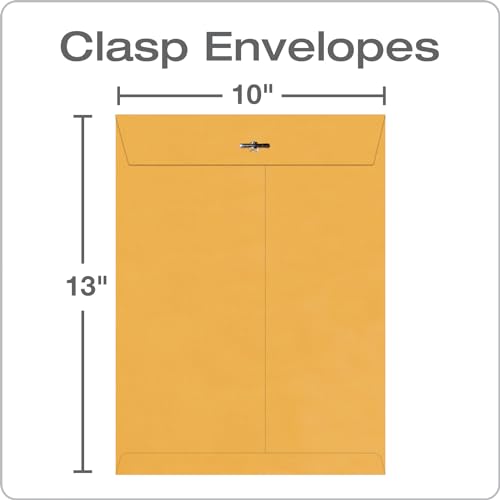 Envelopes com fecho columbian, 25,4 x 33 cm, estampa marrom, 100 por caixa (CO797)