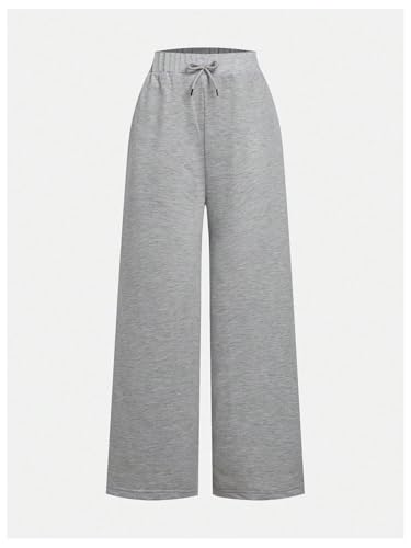 SOLY HUX Girl's Sweatpants 2 Packs Drawstring Waist Wide Leg Baggy Long Pants with Pockets3