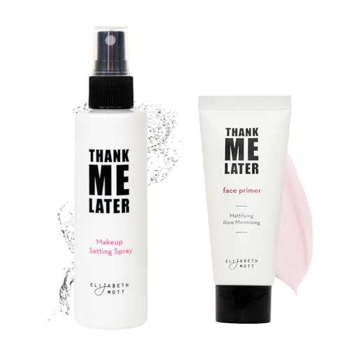 Elizabeth Mott Thank Me Later Face Primer - Mattifying Makeup Base Primer for Smooth Skin - Pore Minimizer, Helps Smooth Fine Lines - Long-Lasting, Lightweight, Leaping Bunny Certified, 30g