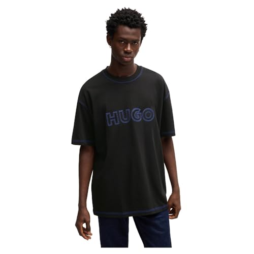 HUGO Mens Outline Logo Cotton T-Shirt