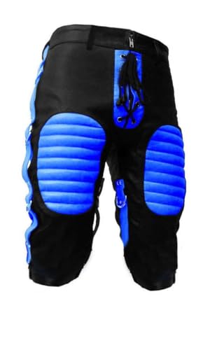 Mens Real Cow Leather Pants Heavy Duty Bondage Pants Jeans BLUF Gay Trouser