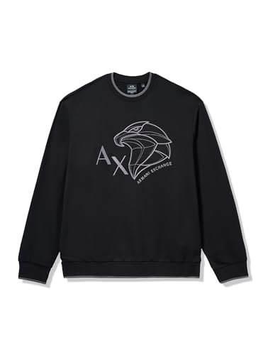 Armani Exchange Men's Large Central Eagle Logo Crewneck Sweatshirt