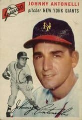 1954 Topps Regular (Baseball) Card# 119 Johnny Antonelli of the New York Giants Ex Condition