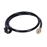 REFFU 4 Feet Propane Adapter Hose 1 lb to 20 lb Converter Replacement for QCC1 / Type1 LP Tank...