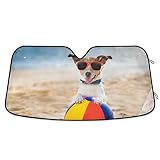 711 parasol para coche, para playa, perro, coche, parasol, universal, plegable, para ventana delantera, parasoles para SUV, camiones, regalo, 70 x 140 cm