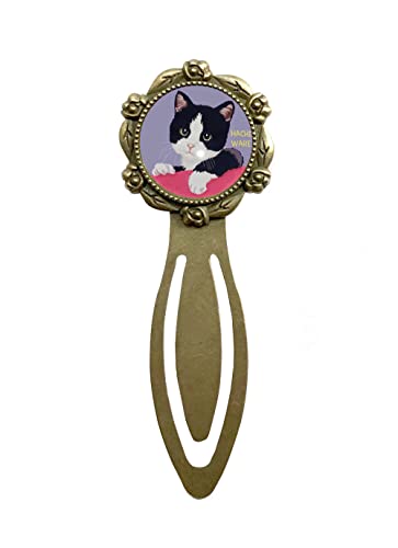 le Bonbon ブックマーカー 猫 ハチワレ 5 PL ブックマーカー クリップ 猫 ブックマークしおり ネコ