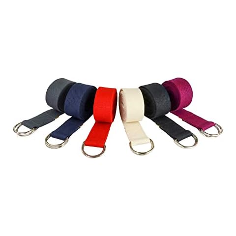 Yoga-Mad Organic Cotton Yoga Belt with D-Ring Cover