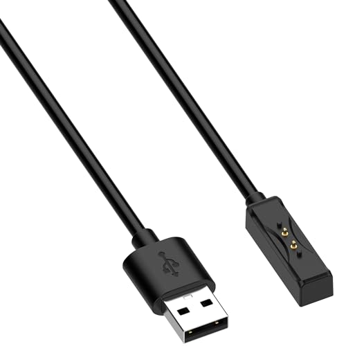 E ECSEM Magnetic Charger Cable Intended for COROS Heart Rate Monitor Armband, 3.3Ft Replacement High Speed USB Charging Cable Cord for COROS Heart Rate Monitor Accessories, Black