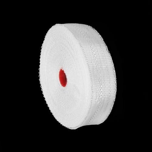 Image of MECCANIXITY Fiberglass Cloth Tape Fiberglass Mesh Glass Fiber Mesh Woven Fiberglass Fabrics Insulation Tape 30m(33 Yard) x20mmx0.17mm for Reinforcement Repair