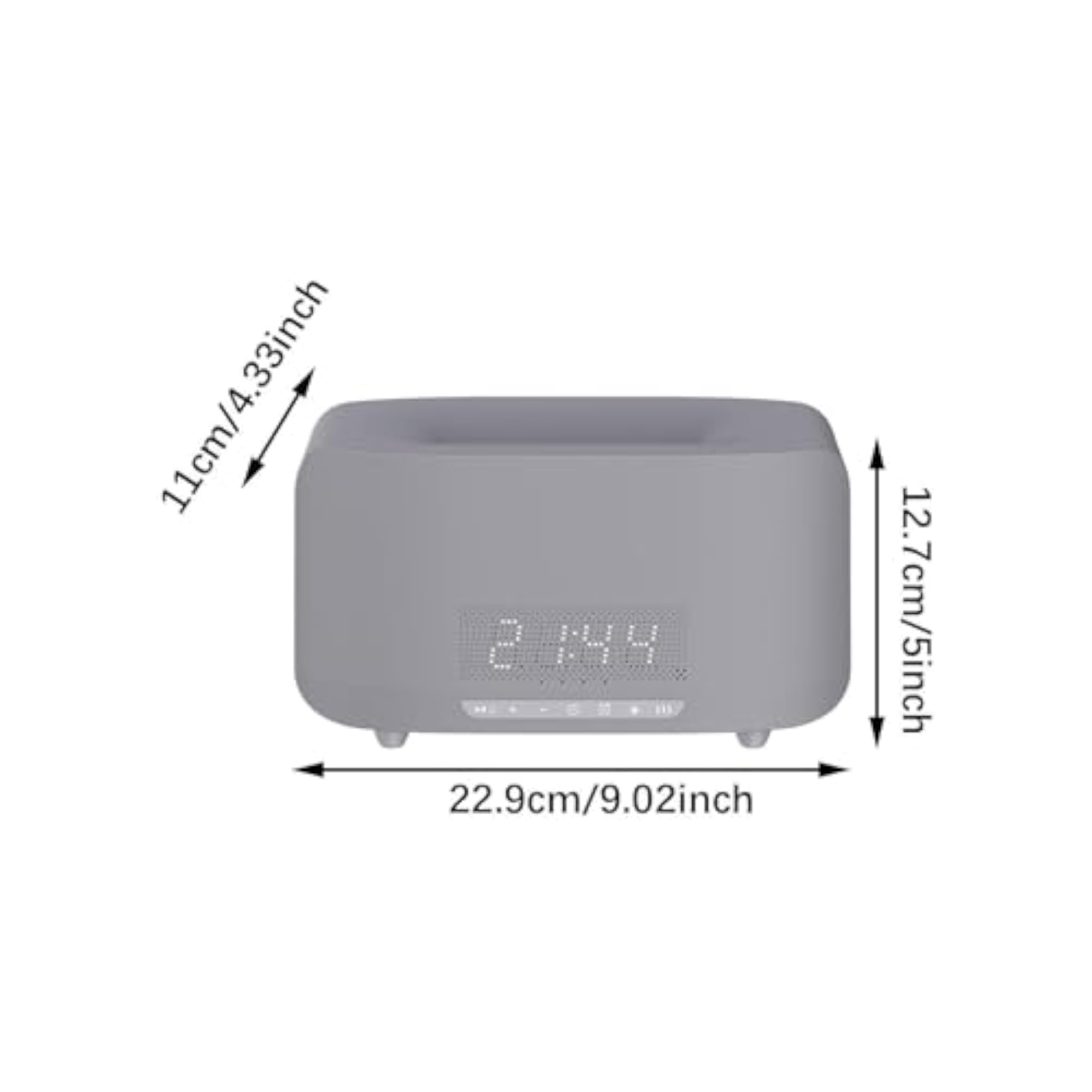 Flame Diffuser Humidifier with Alarm Clock