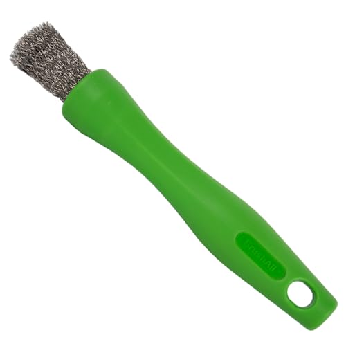 Image of BrushAll Wire Hand Brush with Ergonomic Handle and Tightly Packed Bristles for Kitchen, Garage, Indoor, Outdoor (Stainless Steel) Patent Pending