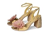 Circus NY by Sam Edelman Women's Aria Flower Heeled Sandal, Dusty Yellow/Ballet Blush, 6
